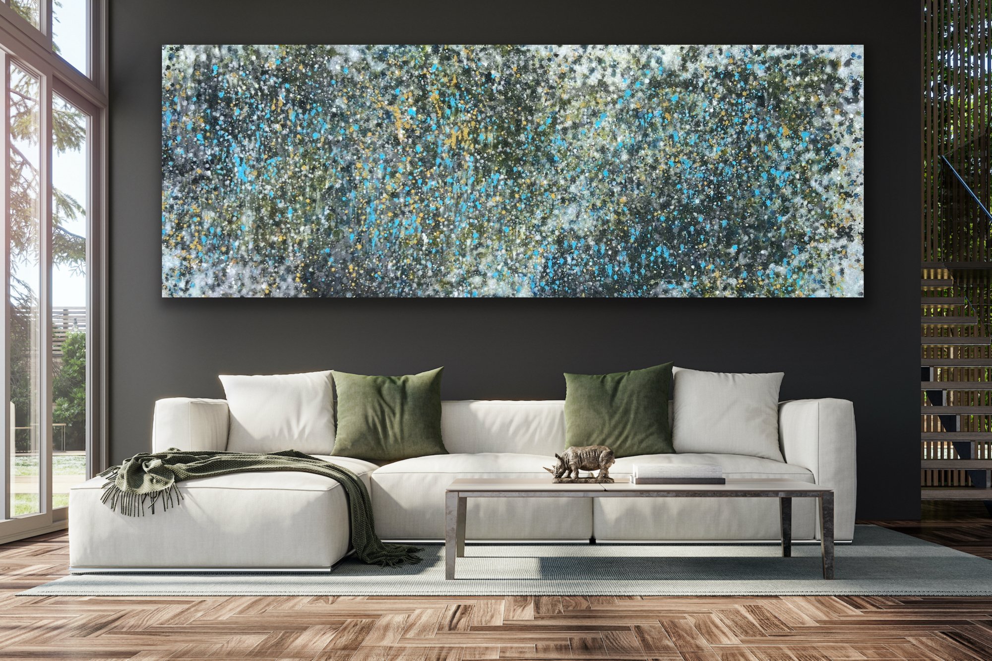 Makai 17 installed above a sofa in a private residence