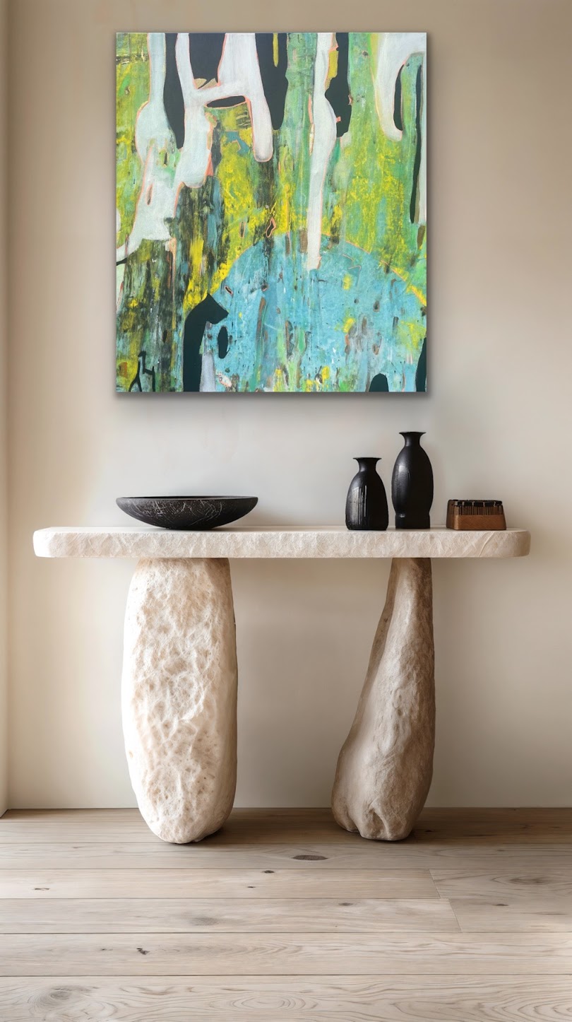 Makai 66 installed above a stone console table in a private residence
