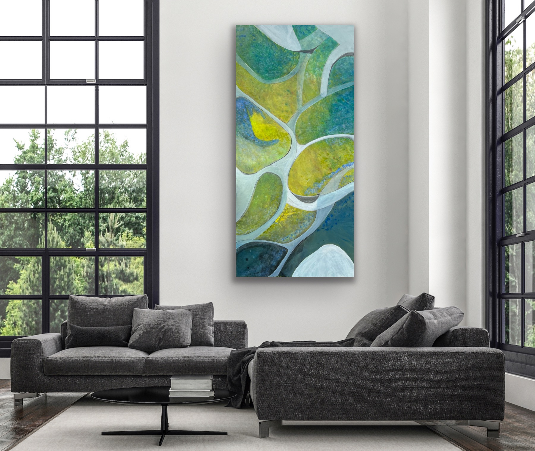 Transcendence installed in a modern living room
