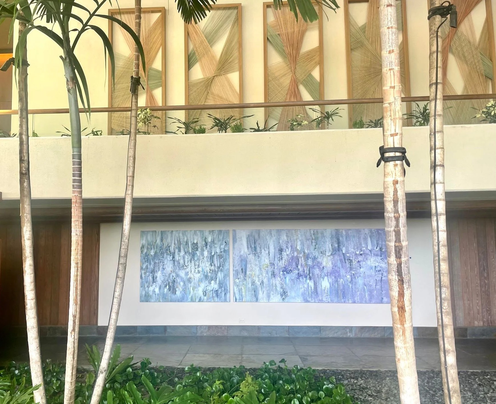 Makai painting installed at the Westin Hapuna Prince Hotel, Big Island